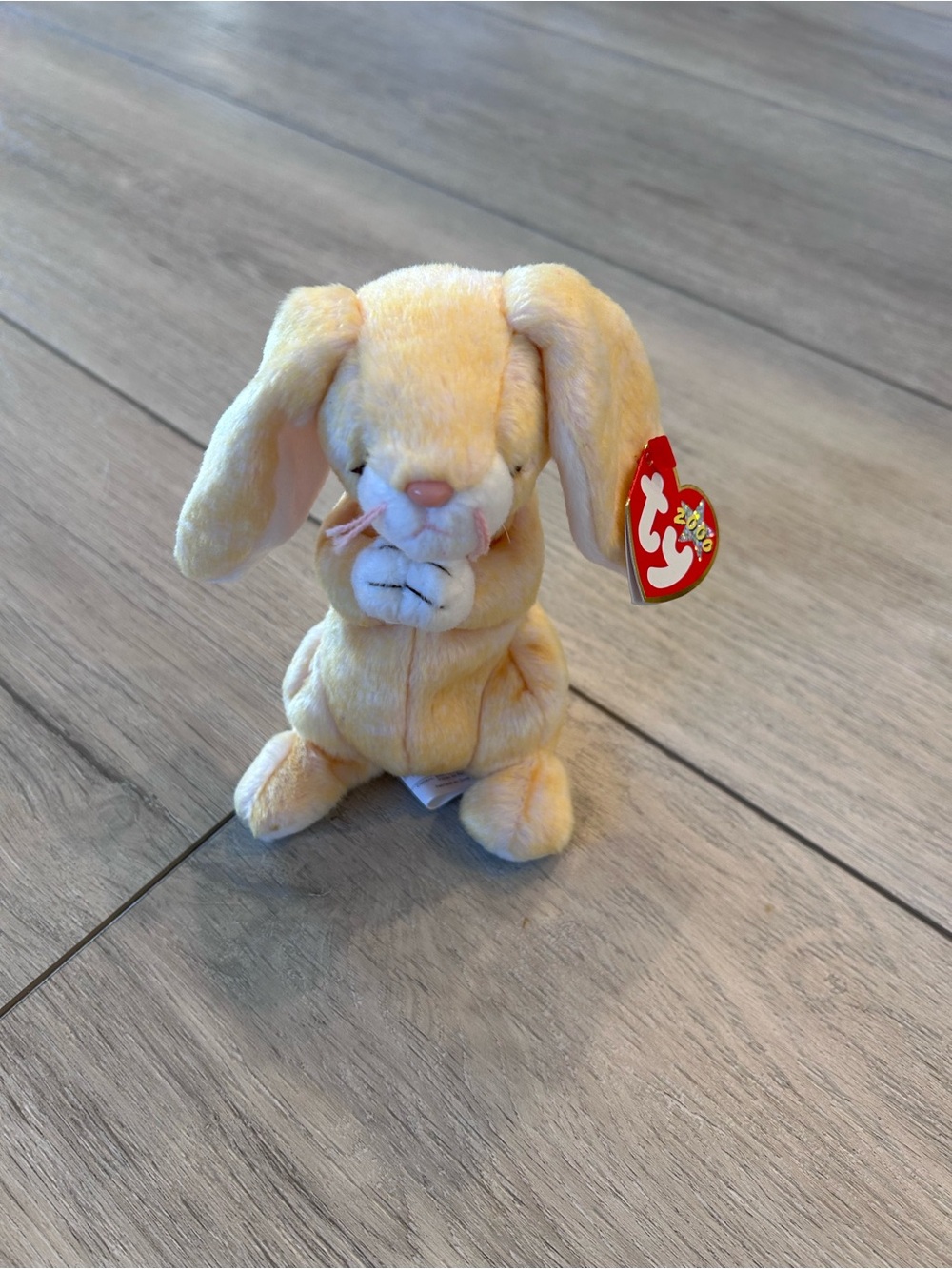 NWT Ty Beanie Baby Grace the Praying Bunny Plush Rabbit Stuffed Animal 2000